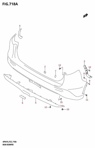 Suzuki genuine garnish - suzuki, rear