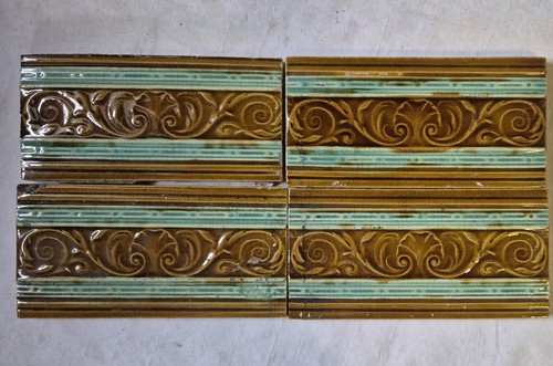 Antique fireplace spacer tiles