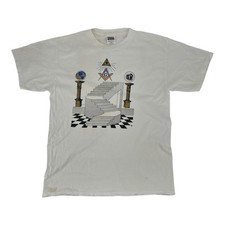 Vintage Freemason T shirt Tultex Masonic 90s Mens Large