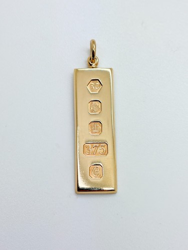 9ct yellow solid gold ingot - solid,