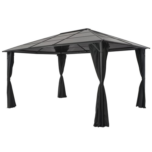 Gazebo with curtain - with, aluminium