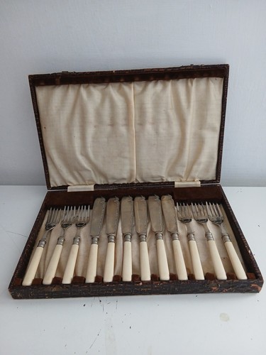 Vintage set fish cutlery - fish,