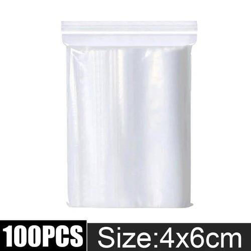 100 small clear plastic bags - clear,