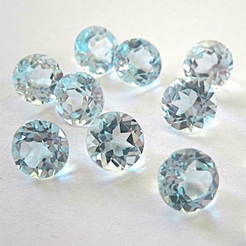 Topaz 5mm round paer - 7.5mm,