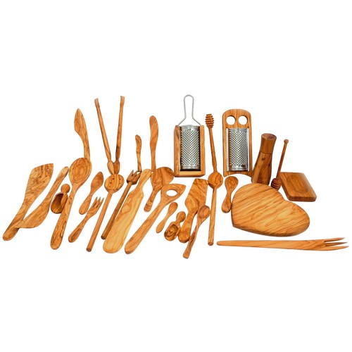 Handcrafted olive wood kitchen - handcrafted,