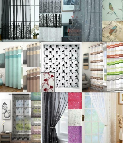 Voile net curtain panel - x,