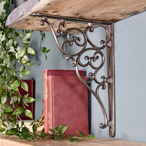 Cast iron ornate scroll shelf - ornate,