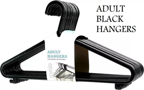Adult black coat hanger - black,