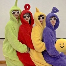 2023 Adult Teletubbies Costume Disi Onesis Lala Cosplay Jumpsuit Pajama Carneval