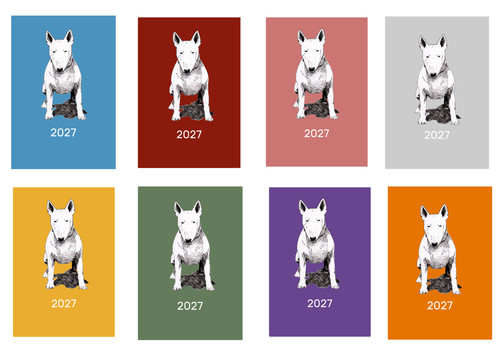 Bull terrier 2027 diary a6 - terrier,