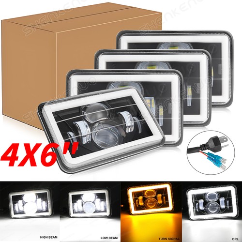 4pcs 4x6 inch led - 4pcs, headlights