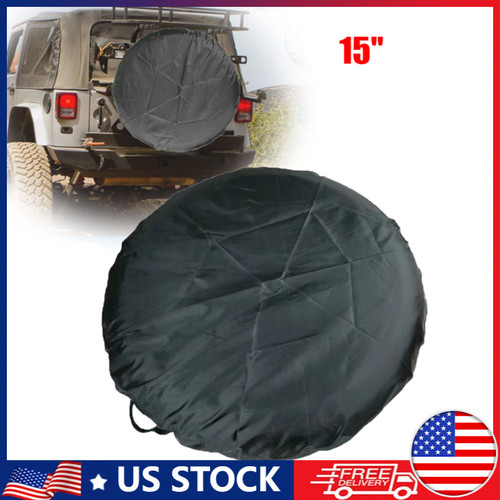 Diy spare tire cover black - 15",