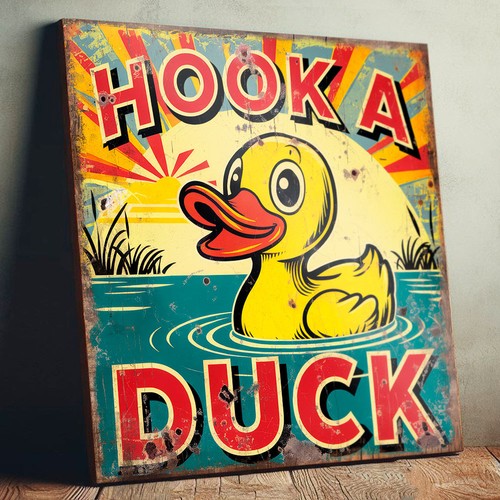 Hook duck funfair game - duck,