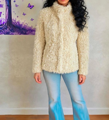 Vintage next cream faux fur - next,