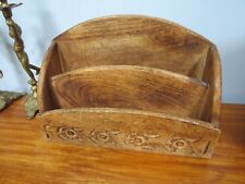 Wood Letter Rack Hand Carved