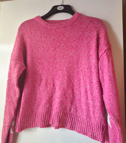 Pink white star crew - pink,