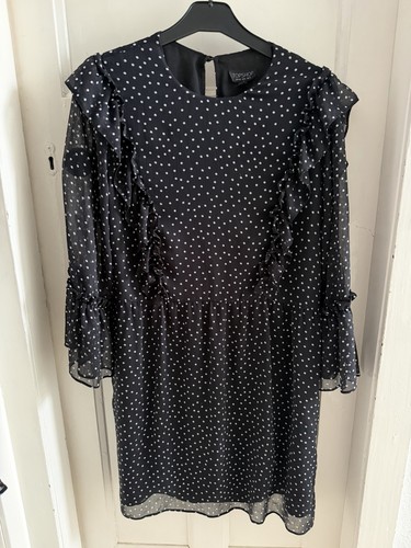 Topshop black white polka - &,