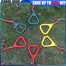 Indoor Outdoor Kids Trapeze Bar Ring Playground Swing Plastic Gym Triangle Ring