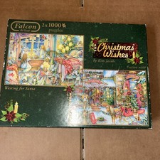 Falcon Deluxe Christmas Wishes 2 x 1000 Piece Jigsaw Puzzles Unchecked SEE BIO
