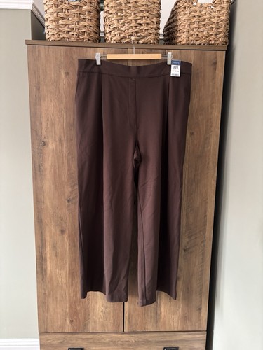Ladies brown wide leg - ladies,