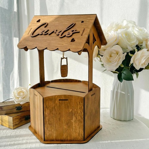 Wooden wedding card box - wedding,