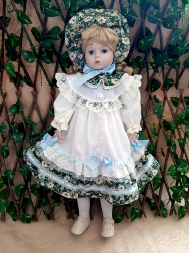 Vintage porcelain doll - porcelain, 21"