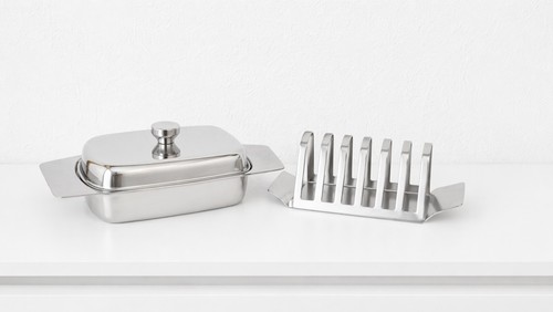 Vintage stainless steel butter - steel,