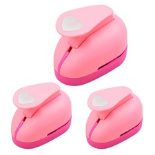 3pcs DIY Paper Punch Puncher Heart Shape Hole Cutter Tools Craft Paper Puncher 