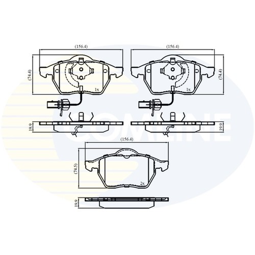 Brake pads set for seat - pads,