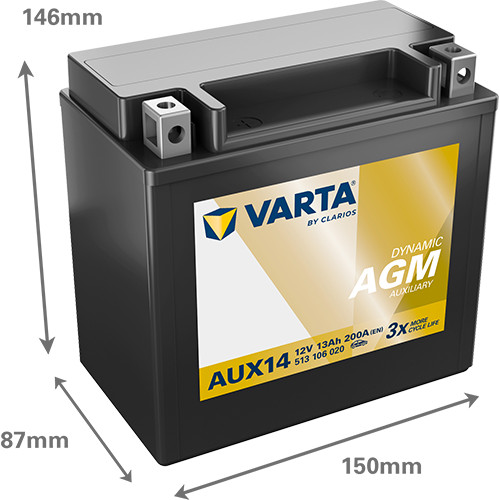 Varta aux14 12v 13ah 200a - aux14,