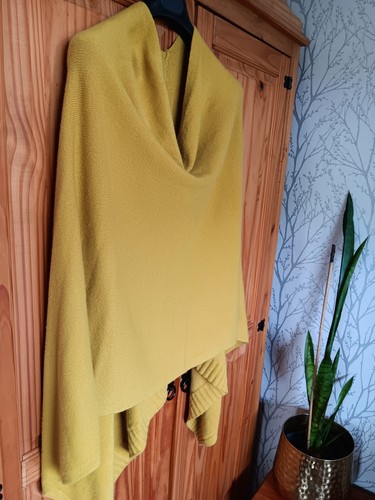 Shawl mustard wool mix one - mustard,