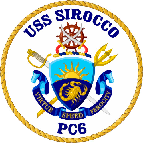 Uss sirocco badge - pc-6,