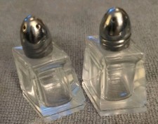 Vintage Mini Salt and Pepper Shakers with Pointy Bullet Top 2.5" Tall 
