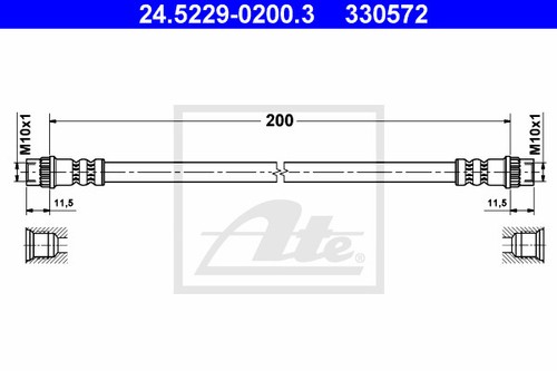 New brake hose for nissan - new,