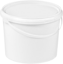 Plastic Buckets Tubs White