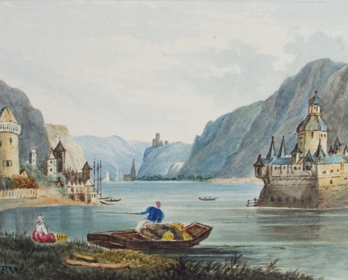 Original watercolour lake - original, 'lake
