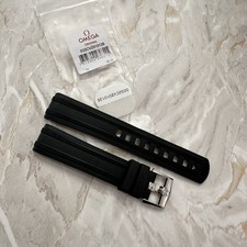 GENUINE OMEGA SEAMASTER 300 BLACK 20MM RUBBER DIVERS WATCH STRAP - HUGE SAVING!