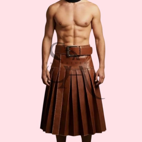 Men brown leather - brown,