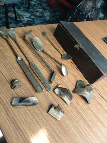 Antique gun metal - metal, sand