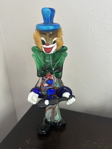 Murano glass clown figurine - murano,