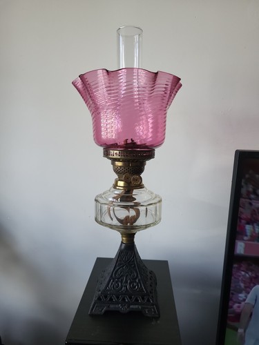 Antique victorian duplex oil - antique,
