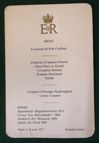 Antique royal menu french - menu, in