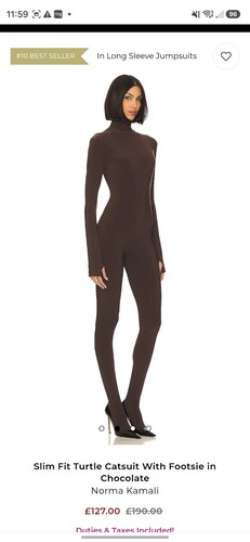 Norma kamali chocloate - chocloate, catsuit