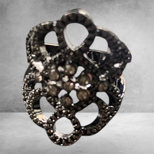 Black metal ring dark academia - black,