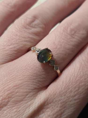 Ammolite and white - aa,
