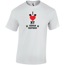 I Love My German Shepherd Cute Dog Lover T-shirt Present Gift All Sizes