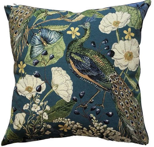 Peacock cushion cover - cushion,