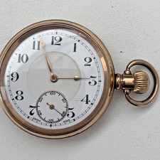Swiss gold plated pocket watch
