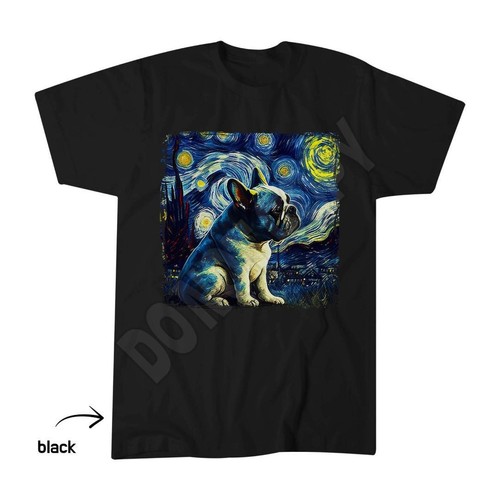 French bulldog starry night - french,