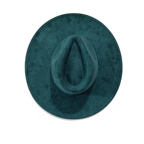 Suede fedora hat 5cm wide - hat, 9.5cm